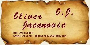 Oliver Jacanović vizit kartica